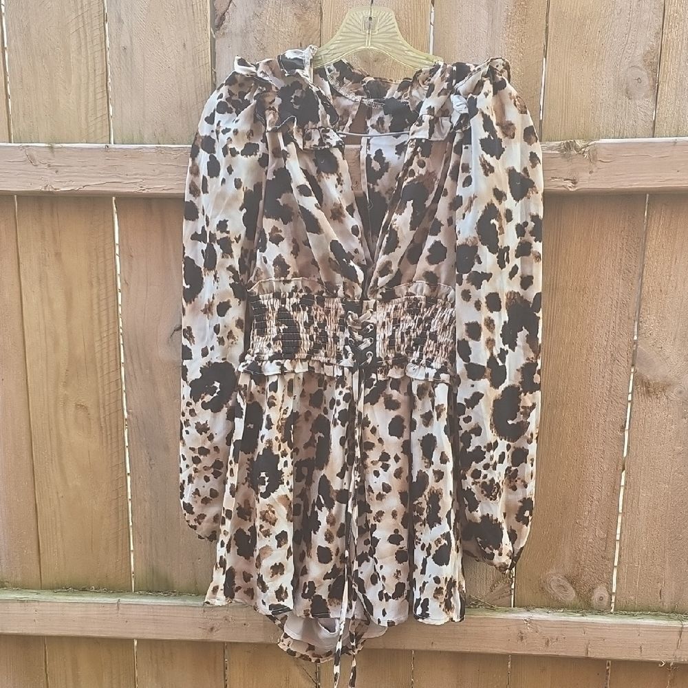 Privy Animal Print Long Sleeve Outfit